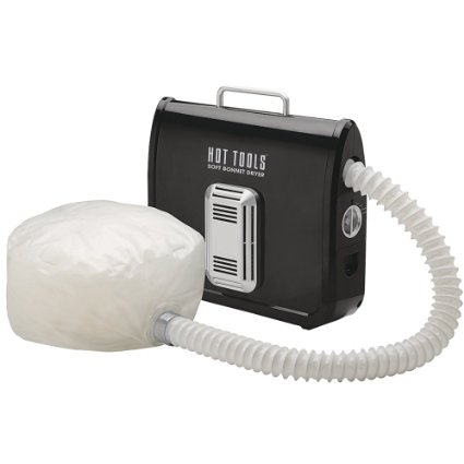 Hot Tools Professional 800 Watt Ionic Soft Bonnet Hair Dryer Black and White