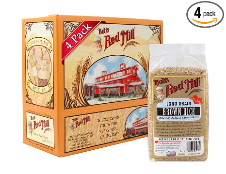 Bob's Red Mill Long Grain Brown Rice, 27 Ounce (Pack of 4)