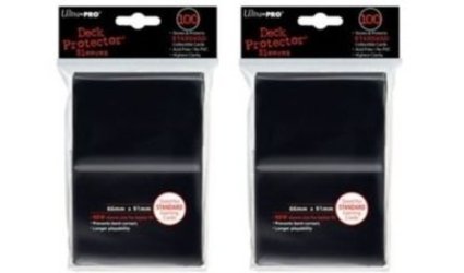 (200) Ultra-Pro Black Deck Protector Sleeves 2-Packs - Standard Magic the Gathering size