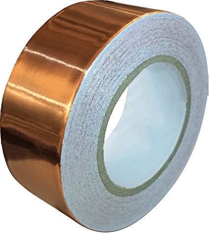 Copper Foil Tape with Conductive Adhesive (25mm X 11meters) - Slug Repellent, EMI Shielding, Stained Glass, Paper Circuits, Electrical Repairs, Crafts - Extra Long Value Pack - Great Introductory Price