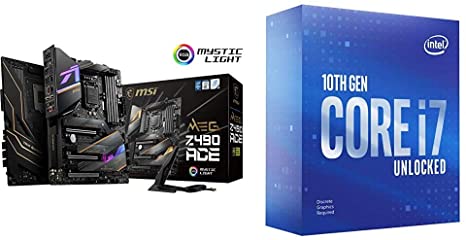 MSI MEG Z490 ACE Gaming Motherboard   Intel Core i7-10700KF Desktop Processor 8 Cores up to 5.1 GHz Unlocked Without Processor Graphics LGA1200