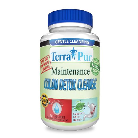 Maintenance Colon Detox Cleanse By TerraPur Use This AMAZING DETOX CLEANSER To Flush Out Toxins Feel Lighter and Healthier Manufactured in a GMP Certified Organic Facility