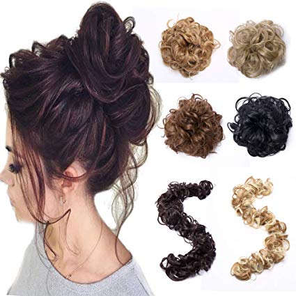 Curly Combs Hair Bun Extensions Stretch Chignon Updo Hairpiece Versatile Hair Band Highlight