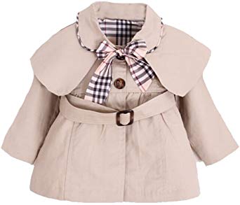 MNLYBABY Kids Baby Girl Spring Autumn Trench Coat Fashion Wind Proof Jacket