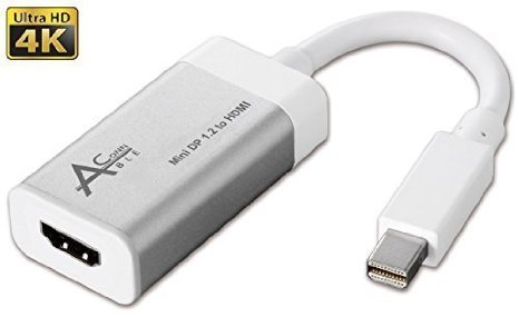 Ableconn MDP2HD4KA Aluminum Mini DisplayPort Thunderbolt to HDMI UHD Ultra HD 4K Cable Adapter - Mini DP 12 to HDMI up to 4K UHD 3840x216030Hz