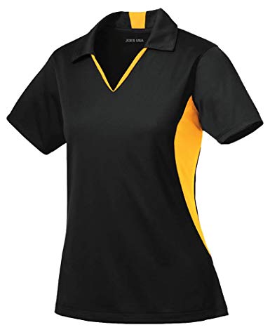 Ladies Moisture Wicking 2 Tone Micropique Golf Polos in Sizes XS-4XL