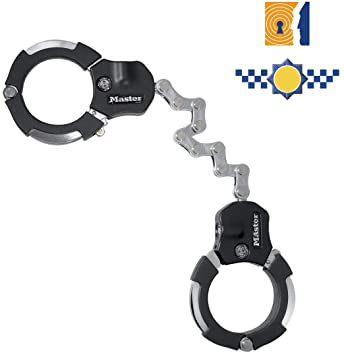 Master Lock Unisex's Certified Cuffs, Bike Lock, Silver, Large