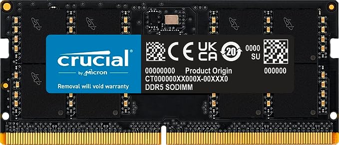 Crucial RAM 16GB DDR5 5600MHz (or 5200MHz or 4800MHz) Laptop Memory CT16G56C46S5