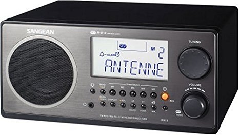 Sangean WR-2 Digital AM/FM Tabletop Radio, Black
