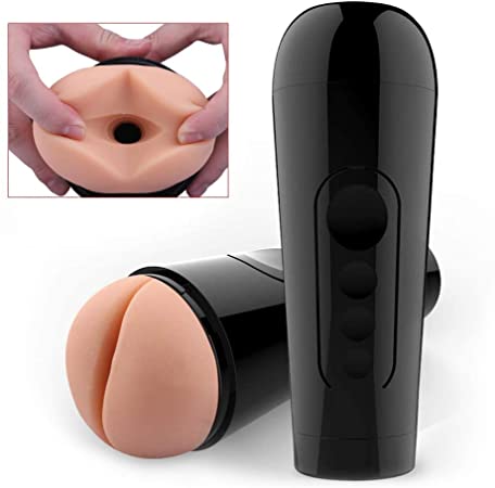 Handheld Male Masturbator Cup, Adult Sex Toy for Men Masturbation with Real-Life Touch and Feeling, Pocket Pussy Ass 3D Realistic Vagina Textured with Adjustable Pressing Function