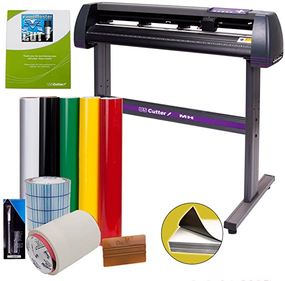 Vinyl Cutter USCutter MH 34in Bundle - Sign Making Kit w/Design & Cut Software, Supplies, Tools, US-Based Customer Support