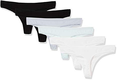 Madeline Kelly Women's 6 Pack Cotton Thong Panty