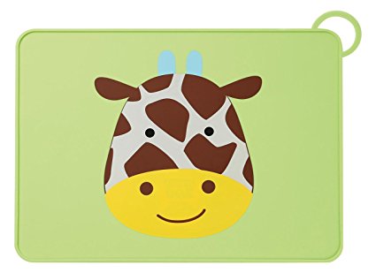 Skip Hop Baby Zoo Fold-and-Go Silicone Placemat, Jules Giraffe, Multi