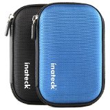 Inateck 25 Inch Hard Drive Disk Case HDD Protector Bag Zipper Cover 25 HDD Protective Carrying Case Hard Shell Blue