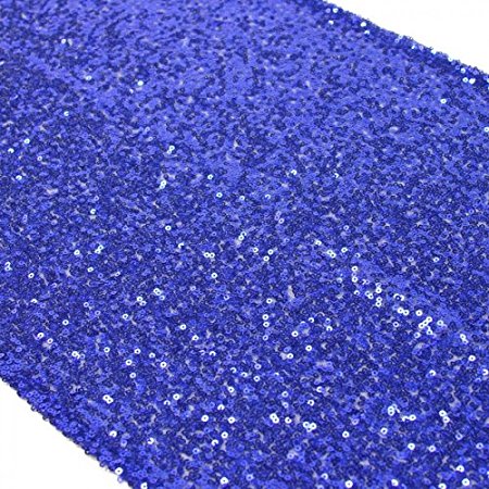 Koyal Wholesale Sequin Table Runner, 13 by 108-Inch, Royal Blue
