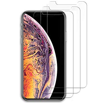 iPhone XS Max Screen Protector(3 Pack, Clear) Aslanda iPhone XS Max Tempered Glass Screen Protector. 9H Hardness Supporting 3D Touch Best Glass for Your Best iPhone