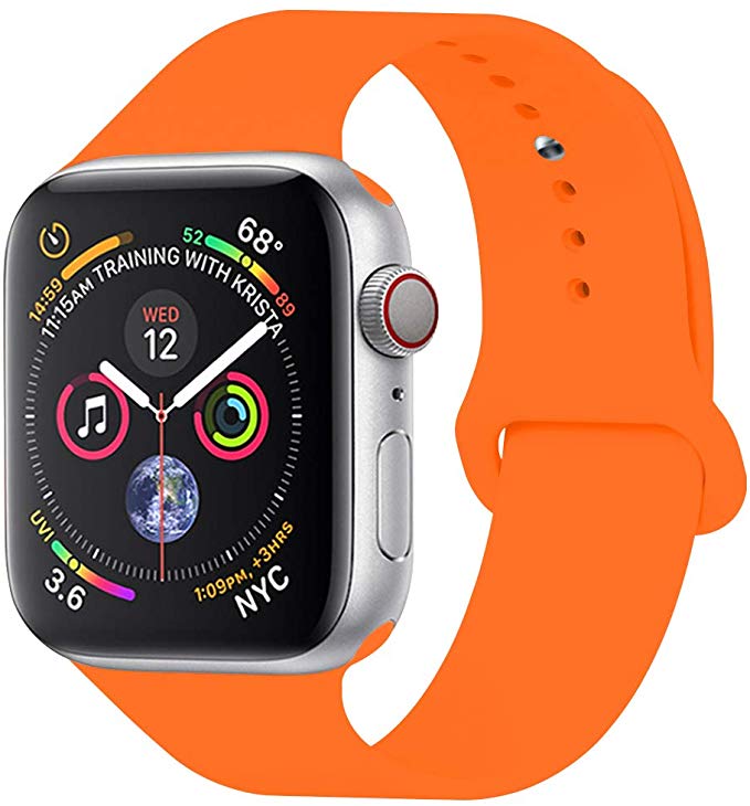 YANCH Compatible with for Apple Watch Band 38mm 42mm 40mm 44mm, Soft Silicone Sport Band Replacement Wrist Strap Compatible with for iWatch Series 4/3/2/1, Nike ,Sport,Edition
