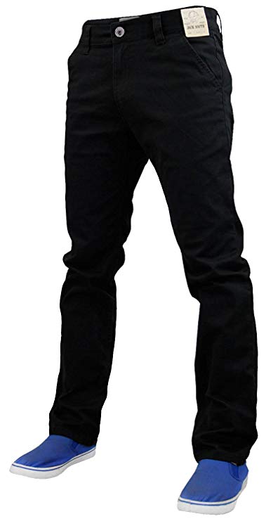 New Mens Designer Jack south Stretch Slim fit Chino Straight Leg Trousers Pants
