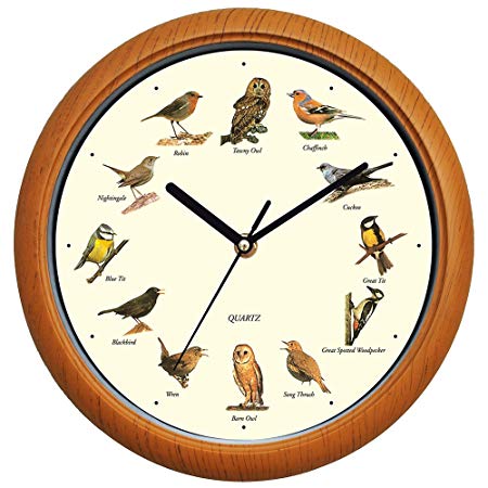 Benail 12 Inch Bird Song Wall Clock