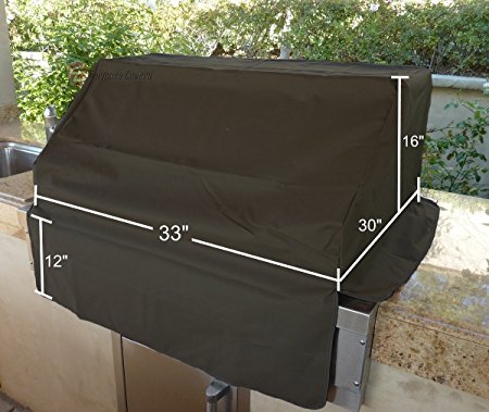 BBQ Built-in Grill Black Cover up to 33"