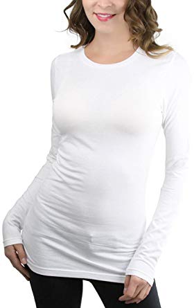 ToBeInStyle Women's Long Sleeve Round Crew Neck T-Shirt