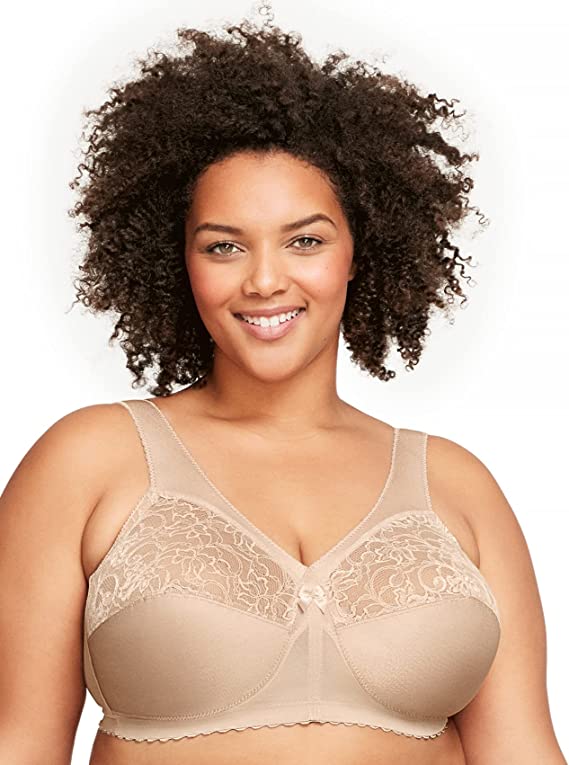 Glamorise Women's Plus Size MagicLift Original Support Bra Wirefree #1000