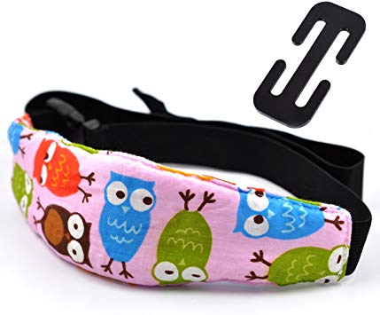 Elecplay Toddler Safety Car Seat Head Support and Neck Relief Sleep Nap Aid Baby Kids Holder Belt (Pink)