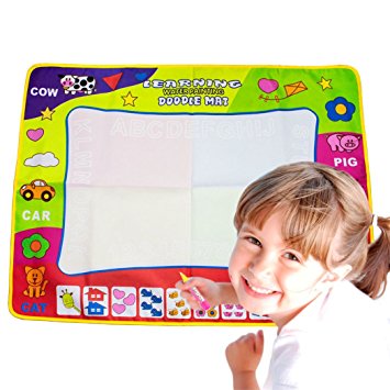 Aqua Doodle Mat, Picowe Water Drawing Mat Painting Writing Doodle Board Toy & 2 Magic Pens for Baby Kids