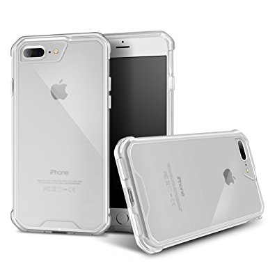 iPhone 7 Plus Case, rooCASE Plexis Ultra Slim & Lightweight Hybrid Clear Back Case Cover for Apple iPhone 7 Plus 5.5-inch, Crystal Clear