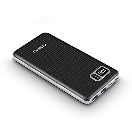 DinTo® Portable Charger 20000mAh Power Bank 2 USB Output & Dual Input External Battery Packs with LED Digital Display Compatible for iPhone XR/Xs Max/8P/7P/6s Plus,iPad,Samsung Galaxy S10/S9 and More
