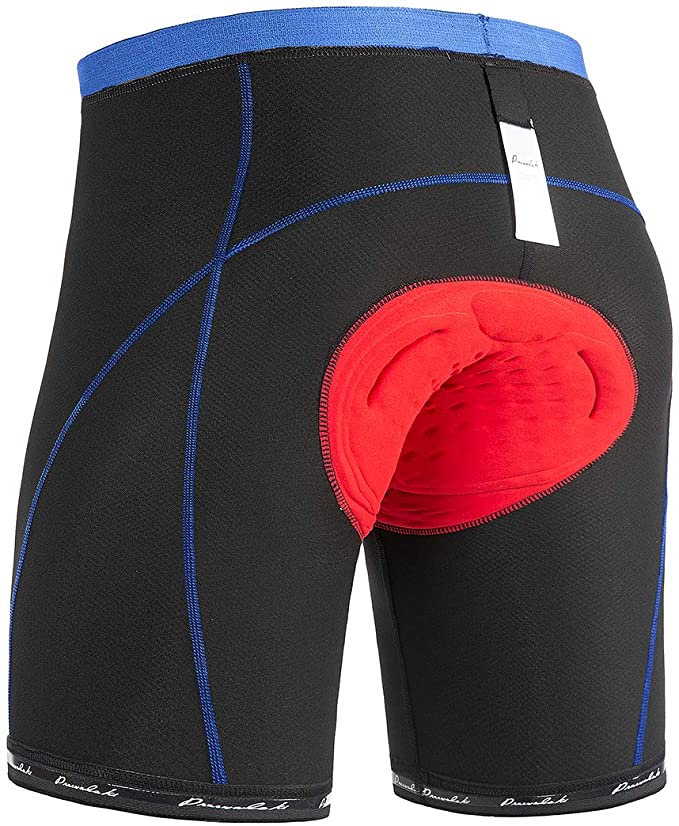 Przewalski Mens Cycling Underwear Shorts 3D Padded Bike Undershorts Bicycle MTB Liner Shorts with Non-Slip Leg Grip