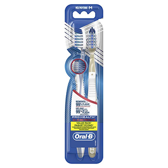 Oral-B Pro-Health All-in-One Manual Toothbrush, 2 Count, 40 Soft