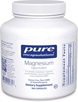 Pure Encapsulations - Magnesium (Glycinate) - Supports Enzymatic and Physiological Functions - 180 Capsules