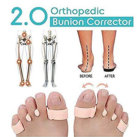 Orthopedic Bunion Corrector 2.0 Toe Separators Elastic Straighteners Spacers
