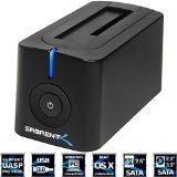 Sabrent USB 30 to SATA External Hard Drive Docking Station for 25 or 35in HDD SSD Support UASP and 4TB DS-UBLK