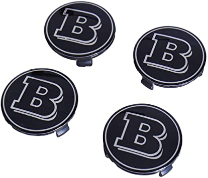 KMD 4 x 75mm Wheel Covers Center hub caps for Brabus auto Sticker Rims hubcaps