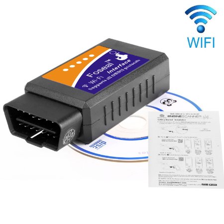 Car WIFI OBD 2 OBD2 OBDII Scan Tool Foseal Scanner Adapter Check Engine Diagnostic Tool for iOS and Andorid