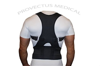Premium Black Neoprene Breathable magnetic Posture Corrector bad back shoulder lumbar support belt brace
