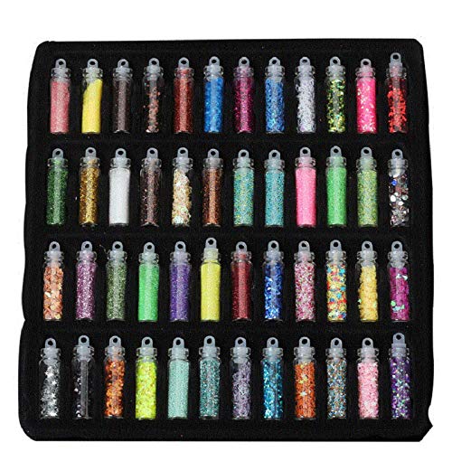 Skyvan 48 Bottles 3D Nail Art Decoration Rhinestones Diamonds Sequins Glitter Metal Crystal Beads Christmas Design Nail Accessories Mix (Big Bottle)