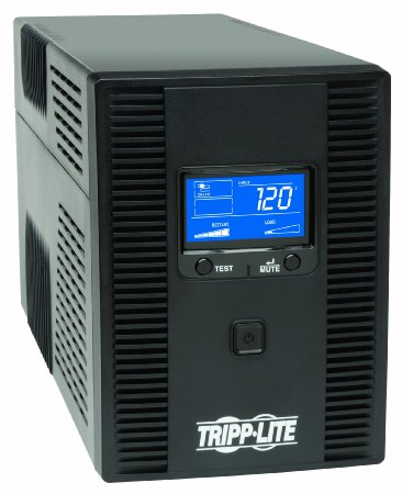 Tripp Lite 1500VA UPS Back Up, AVR, LCD Display, 10 Outlets, 120V 900W, Tel & Coax Protection, USB (SMART1500LCDT)