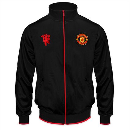Manchester United FC Official Football Gift Mens Retro Track Jacket
