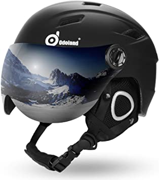 Odoland Ski Helmet with Ski Goggles, Light Weight Snowboard Helmet and Goggles Set for Men Women Youth and Kids