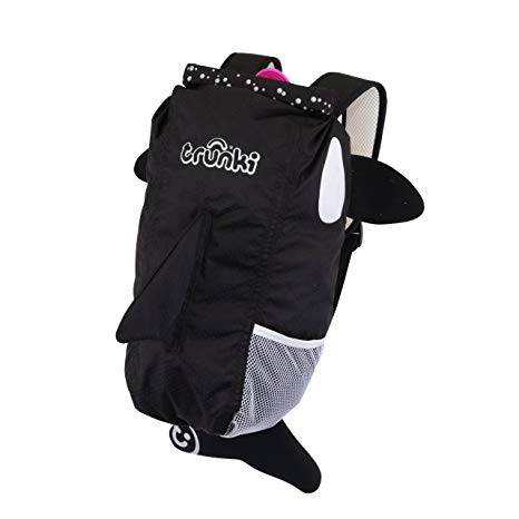 Trunki Kid’s Waterproof Swim & Gym Bag – PaddlePak Kaito the Whale (Black)