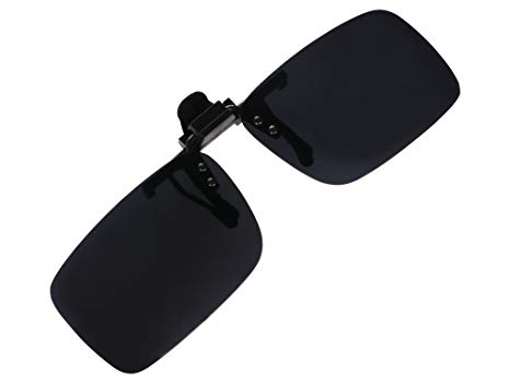 AEC™ Shooter Day Vision Polarized Black Clip-On Flip-Up Aviator Driving Sunglasses