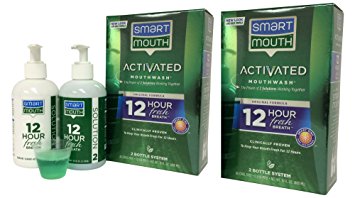 SmartMouth Alcohol-Free Mouthwash, Fresh Mint, 16 Ounce, (2 Pack)