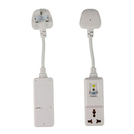 GutReise UK Safety RCD Socket Adaptor Home Circuit Breaker Cutout Garden Power Tools Trip Switch (10A)