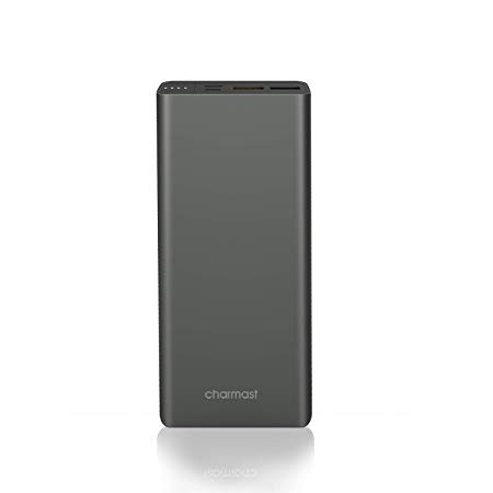 Charmast 10400mAh Power Bank USB C Portable Charger with Quick Charge 3.0 Tech, 18 W Power Delivery Battery Pack for iPhone X/8, Nintendo Switch, Google Pixel 2, Samsung Galaxy and More (Pewter)