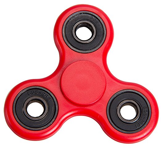 YORKING Plastic Metal 608 Bearing EDC Hand Fidget Spinner Toy Spinners Toys Relieve Stress Anxiety and Boredom All At Your Finger Tips (608-2RS Red)