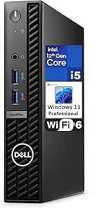 Dell OptiPlex 7000 7010 MFF 1.2L Micro Form Factor Business Desktop Computer, Intel Hexa-Core i5-12500T (Beat i7-11700T), 16GB DDR4 RAM, 512GB PCIe SSD, WiFi 6, Bluetooth, Windows 11 Pro