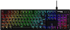 HyperX Alloy Origins PBT - Mechanical Gaming Keyboard, PBT Keycaps, RGB lighting, Compact, Aluminum Body, Customizable with HyperX NGENUITY, Onboard Memory - HyperX Tactile Aqua Switch